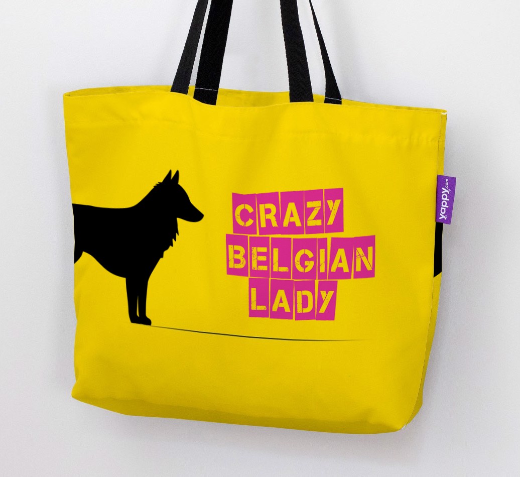 Crazy {breedShortName} Lady: Personalised Canvas Bag