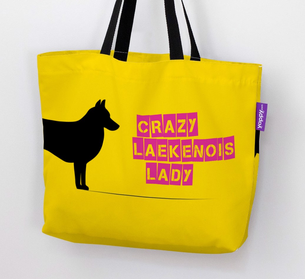 Crazy {breedShortName} Lady: Personalised Canvas Bag