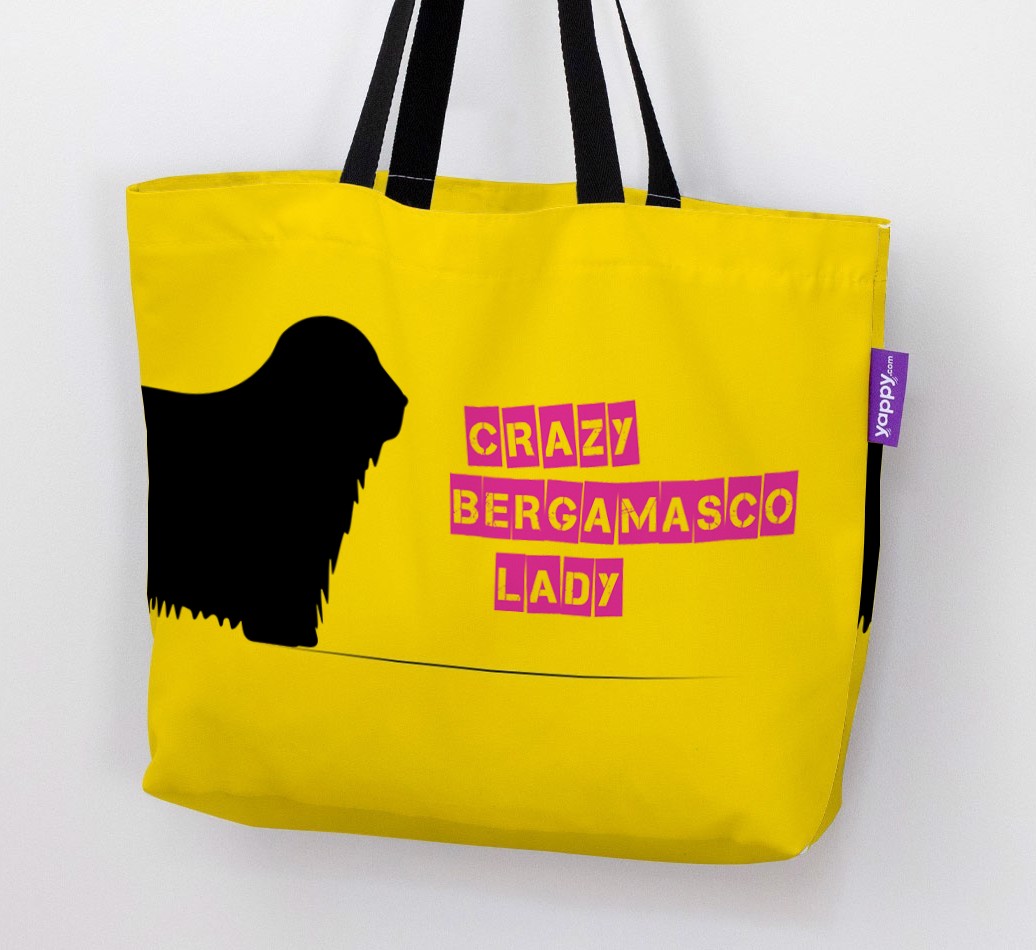Crazy {breedShortName} Lady: Personalised Canvas Bag