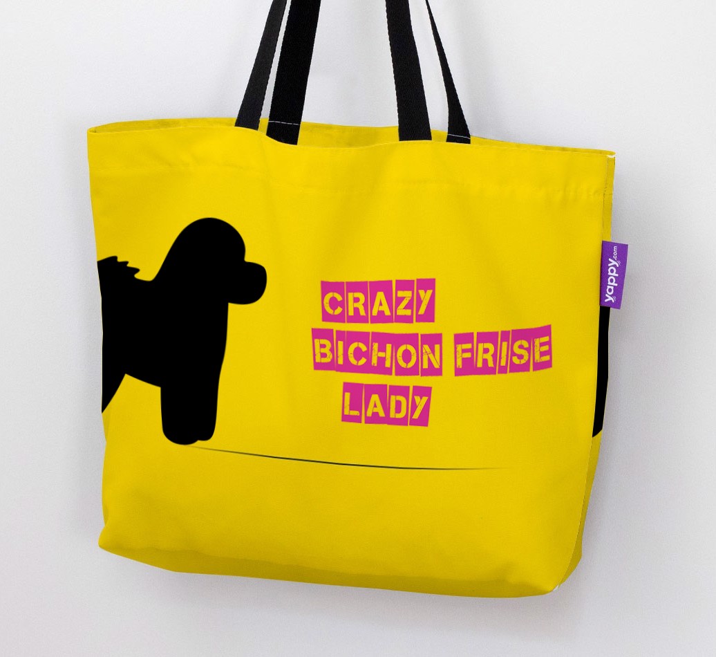 Crazy {breedShortName} Lady: Personalised Canvas Bag