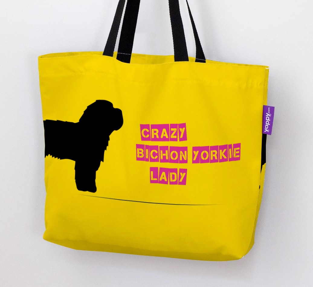 Crazy {breedShortName} Lady: Personalised Canvas Bag