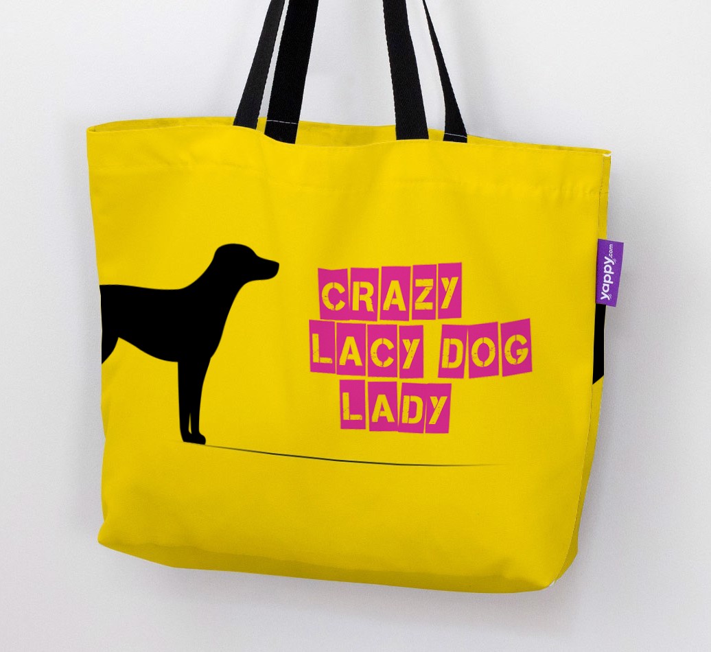 Crazy {breedShortName} Lady: Personalised Canvas Bag