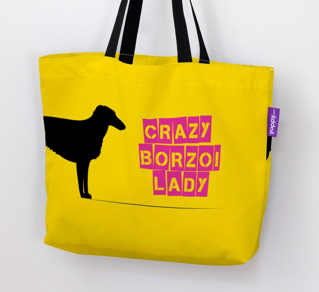 Crazy {breedShortName} Lady: Personalised Canvas Bag