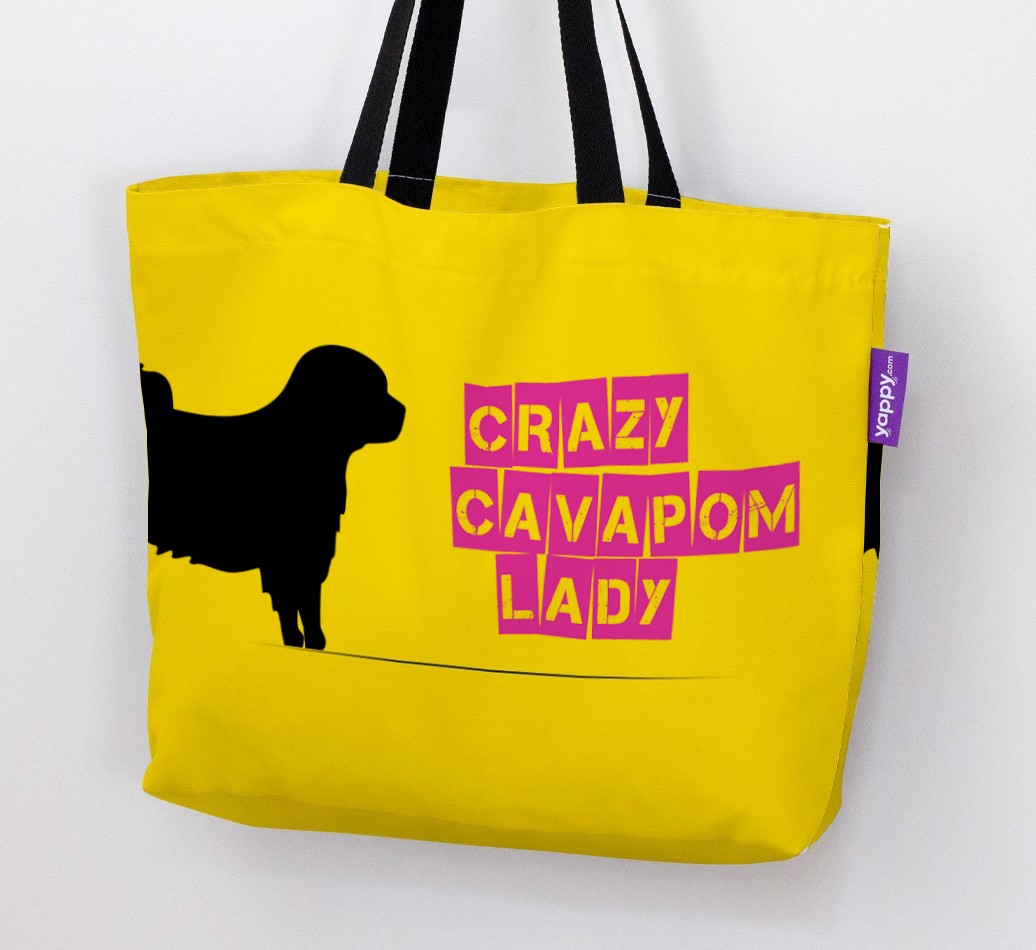 Crazy {breedShortName} Lady: Personalised Canvas Bag