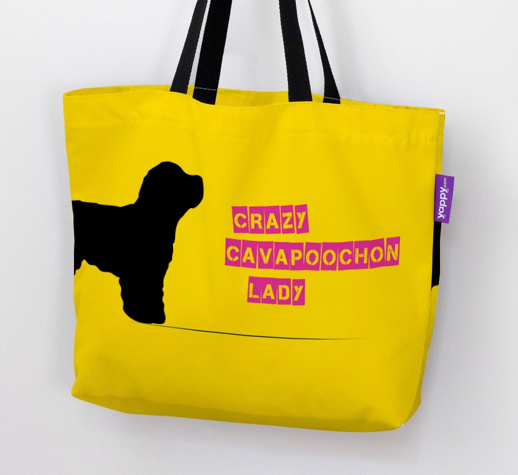 Crazy {breedShortName} Lady: Personalised Canvas Bag