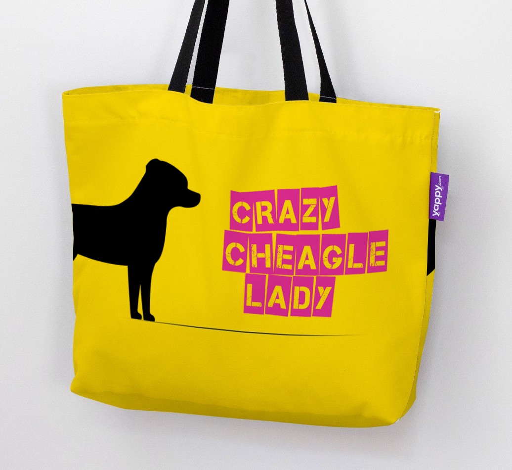 Crazy {breedShortName} Lady: Personalised Canvas Bag