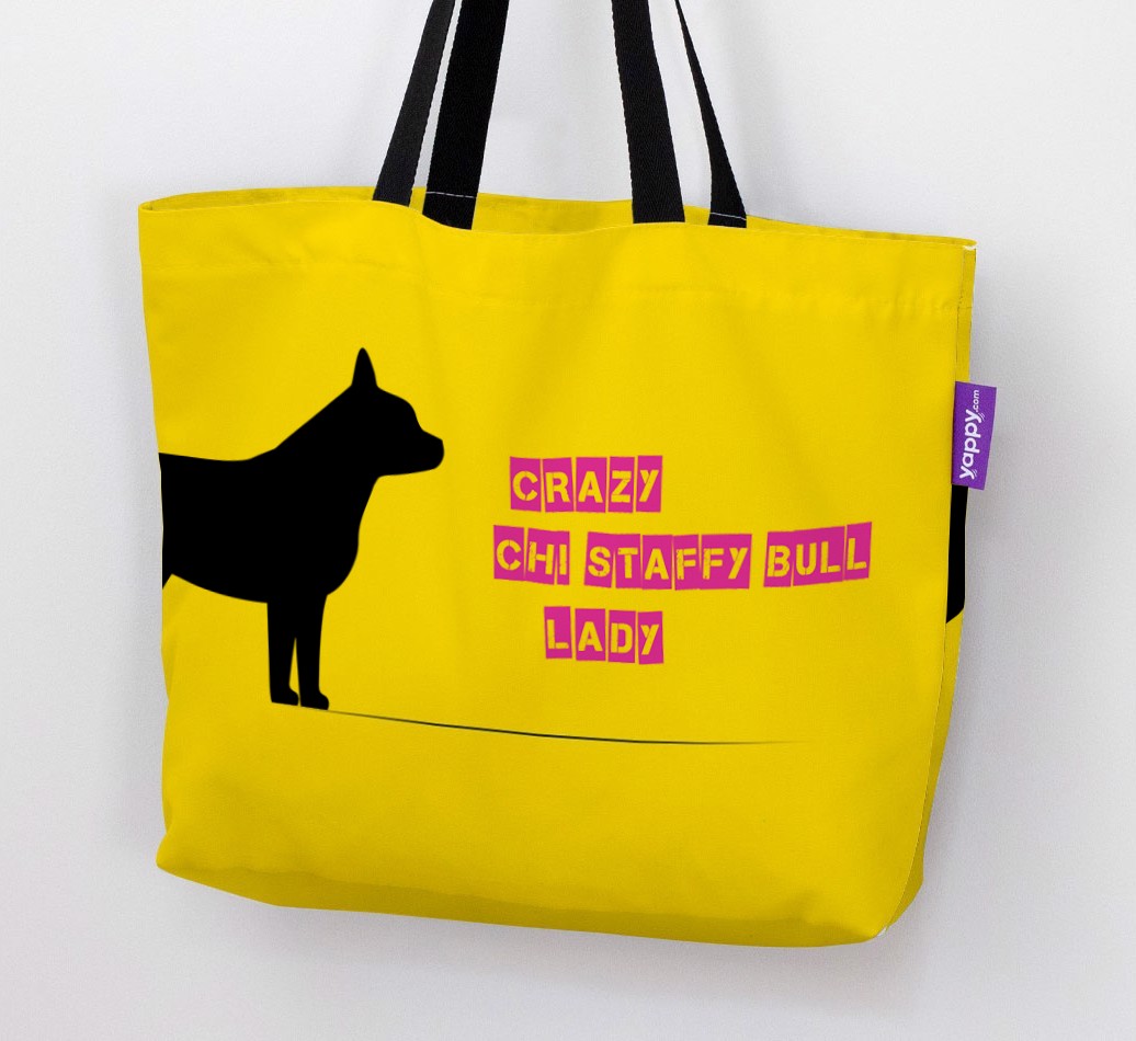Crazy {breedShortName} Lady: Personalised Canvas Bag