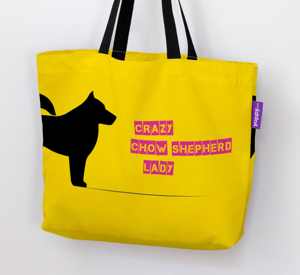 Crazy {breedShortName} Lady: Personalised Canvas Bag