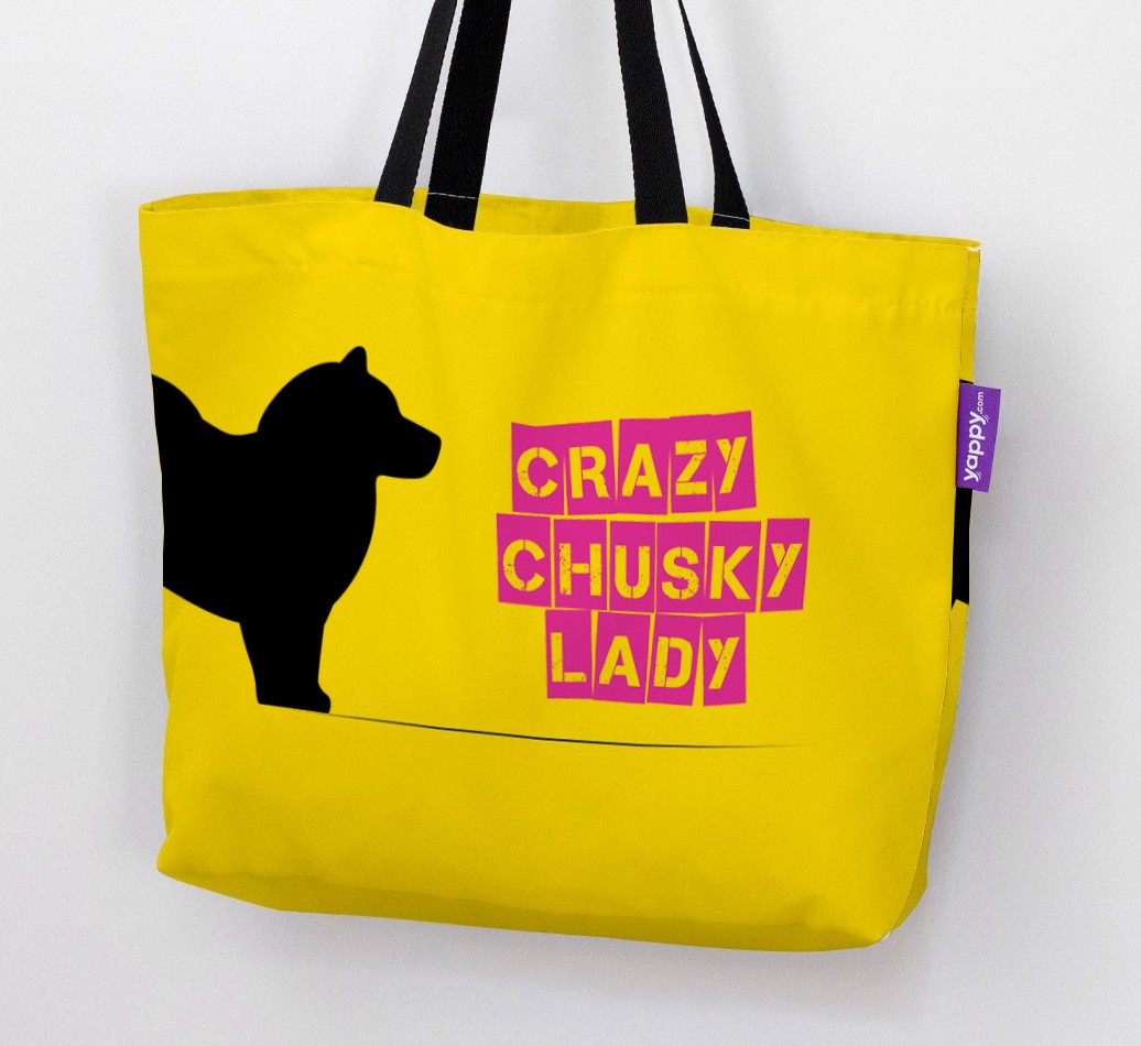 Crazy {breedShortName} Lady: Personalized Canvas Bag