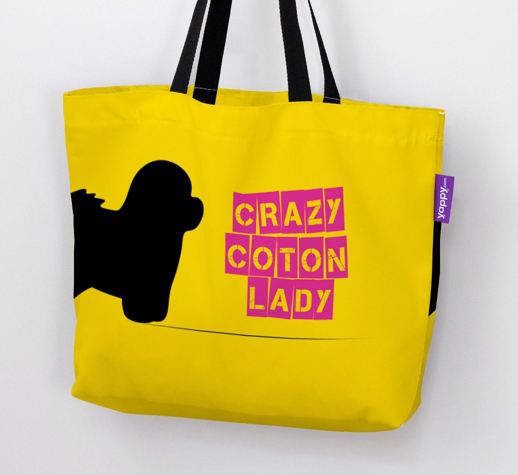 Crazy {breedShortName} Lady: Personalised Canvas Bag