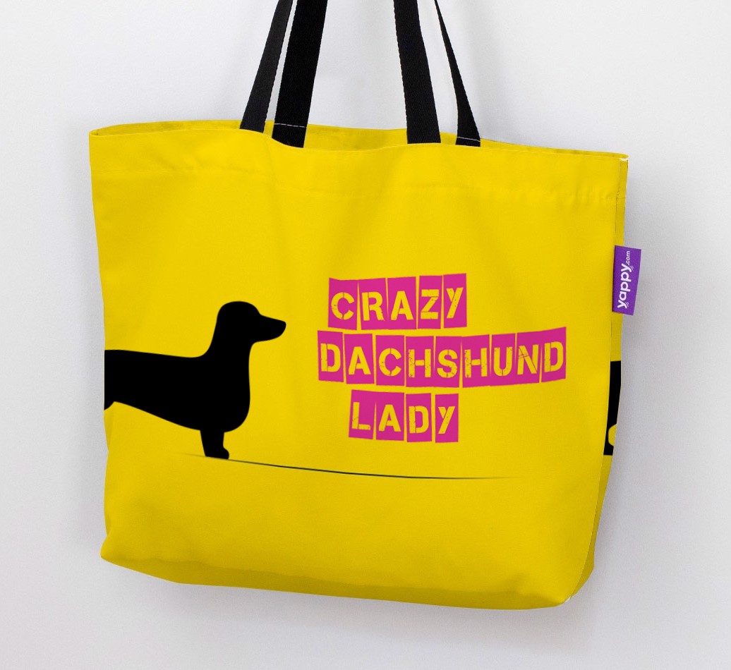 Crazy {breedShortName} Lady: Personalised Canvas Bag