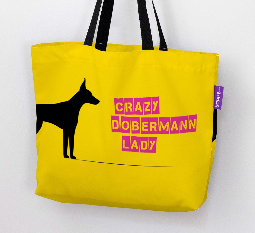 Crazy {breedShortName} Lady: Personalised Canvas Bag