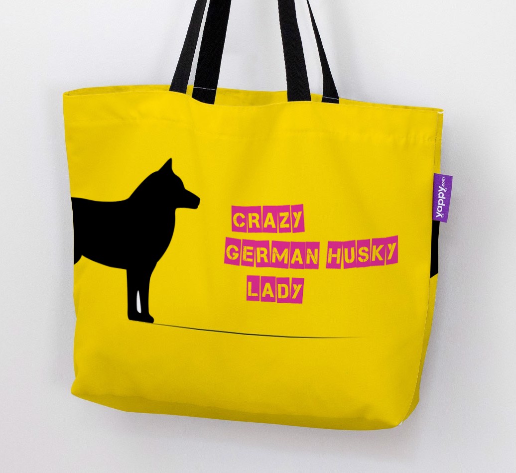 Crazy {breedShortName} Lady: Personalised Canvas Bag