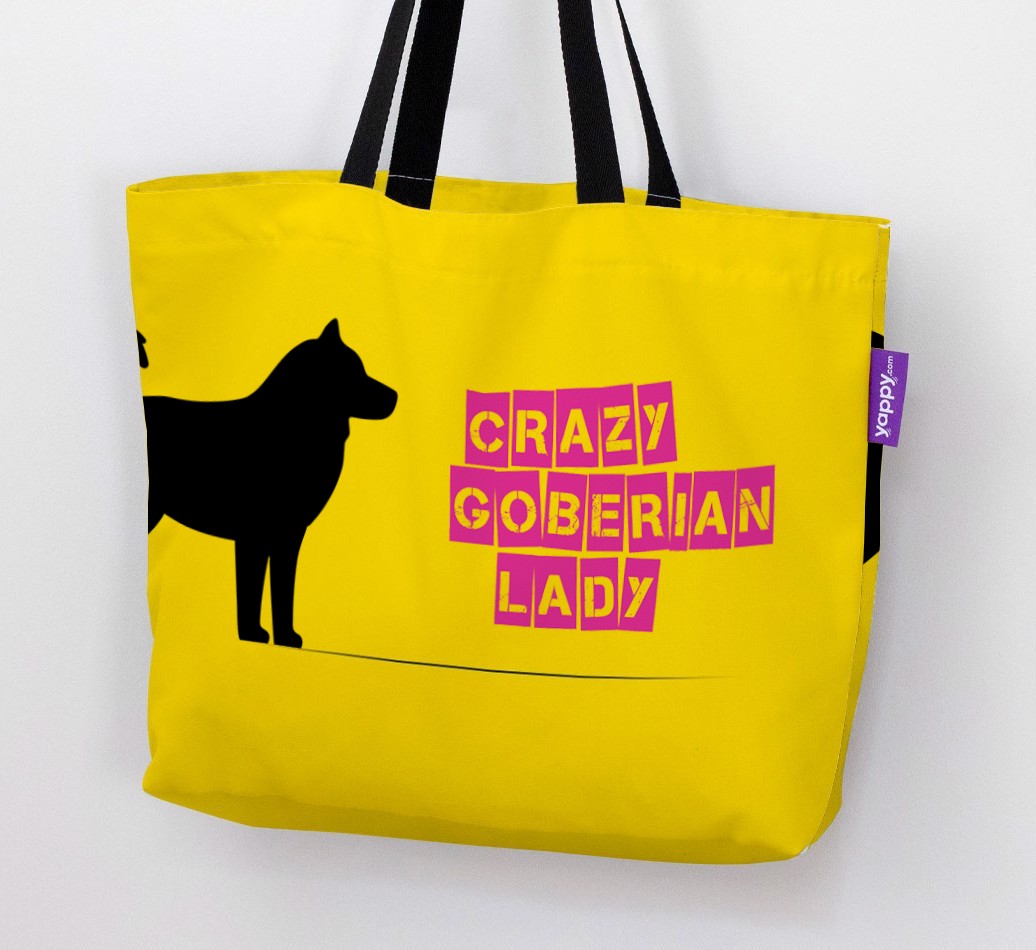 Crazy {breedShortName} Lady: Personalised Canvas Bag