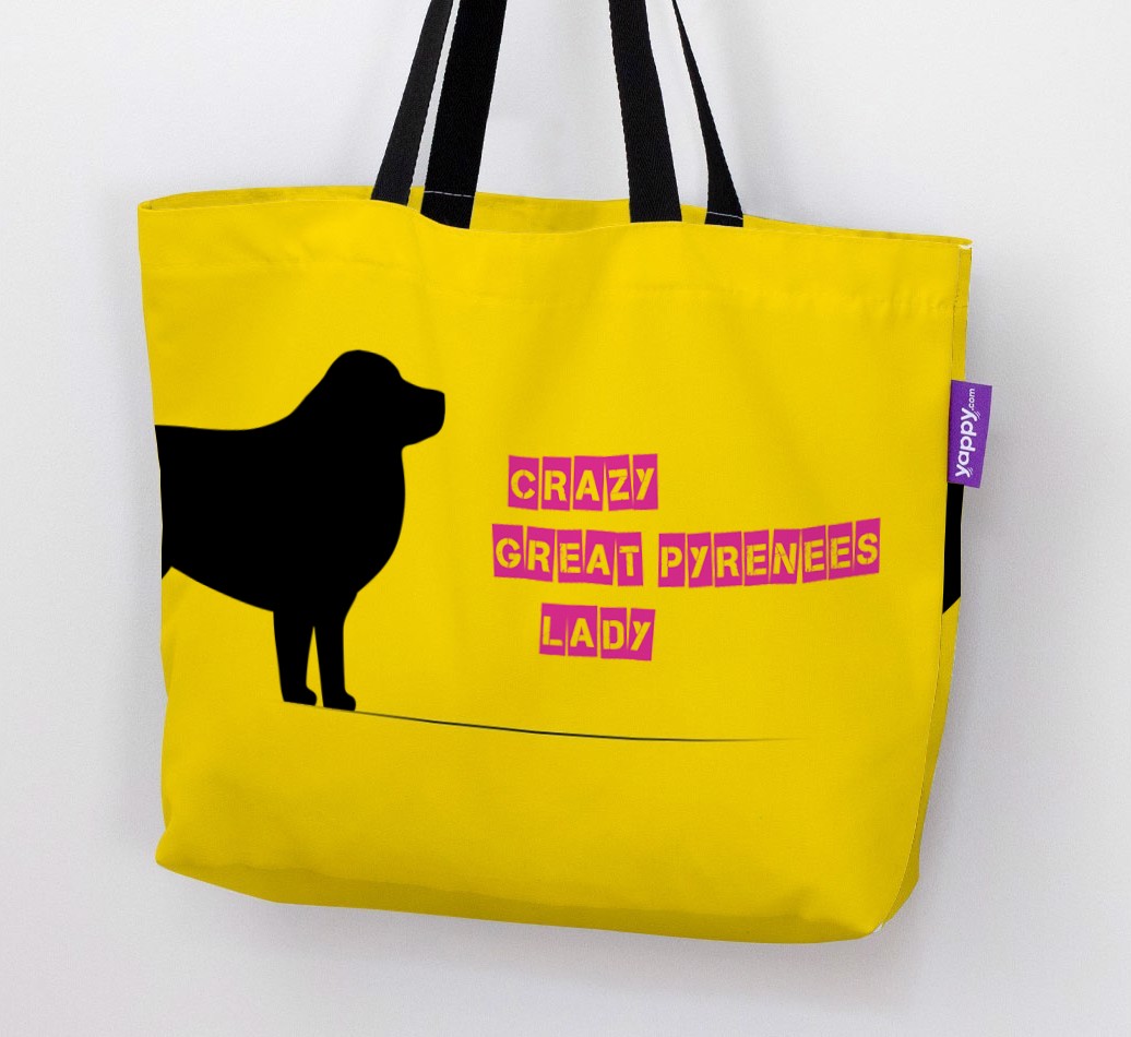 Crazy {breedShortName} Lady: Personalised Canvas Bag
