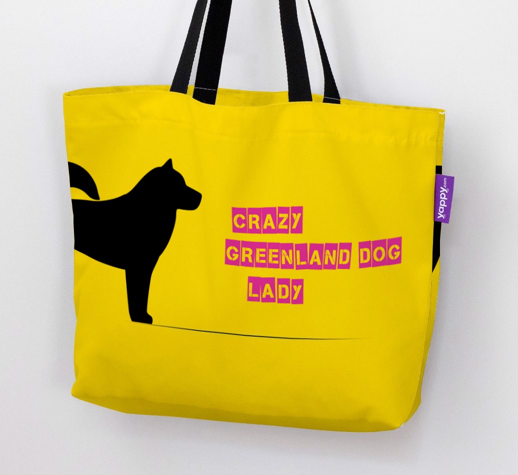 Crazy {breedShortName} Lady: Personalised Canvas Bag