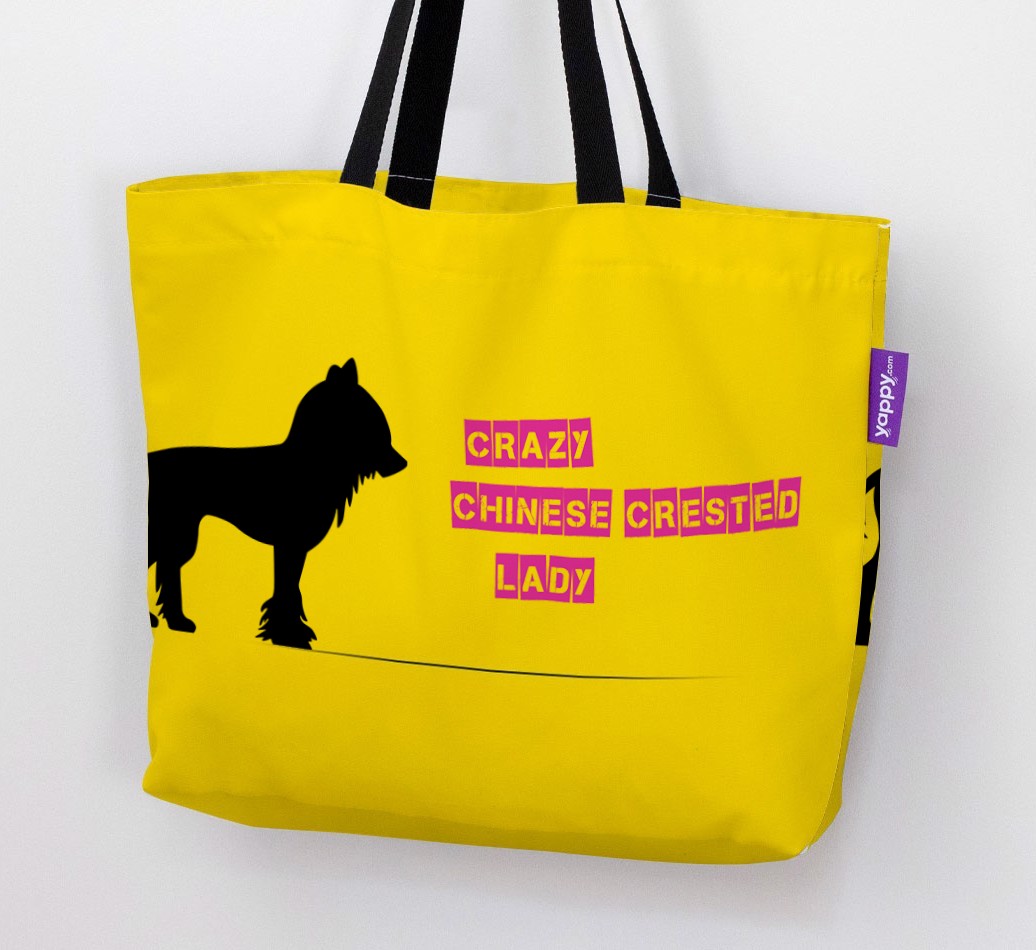 Crazy {breedShortName} Lady: Personalised Canvas Bag