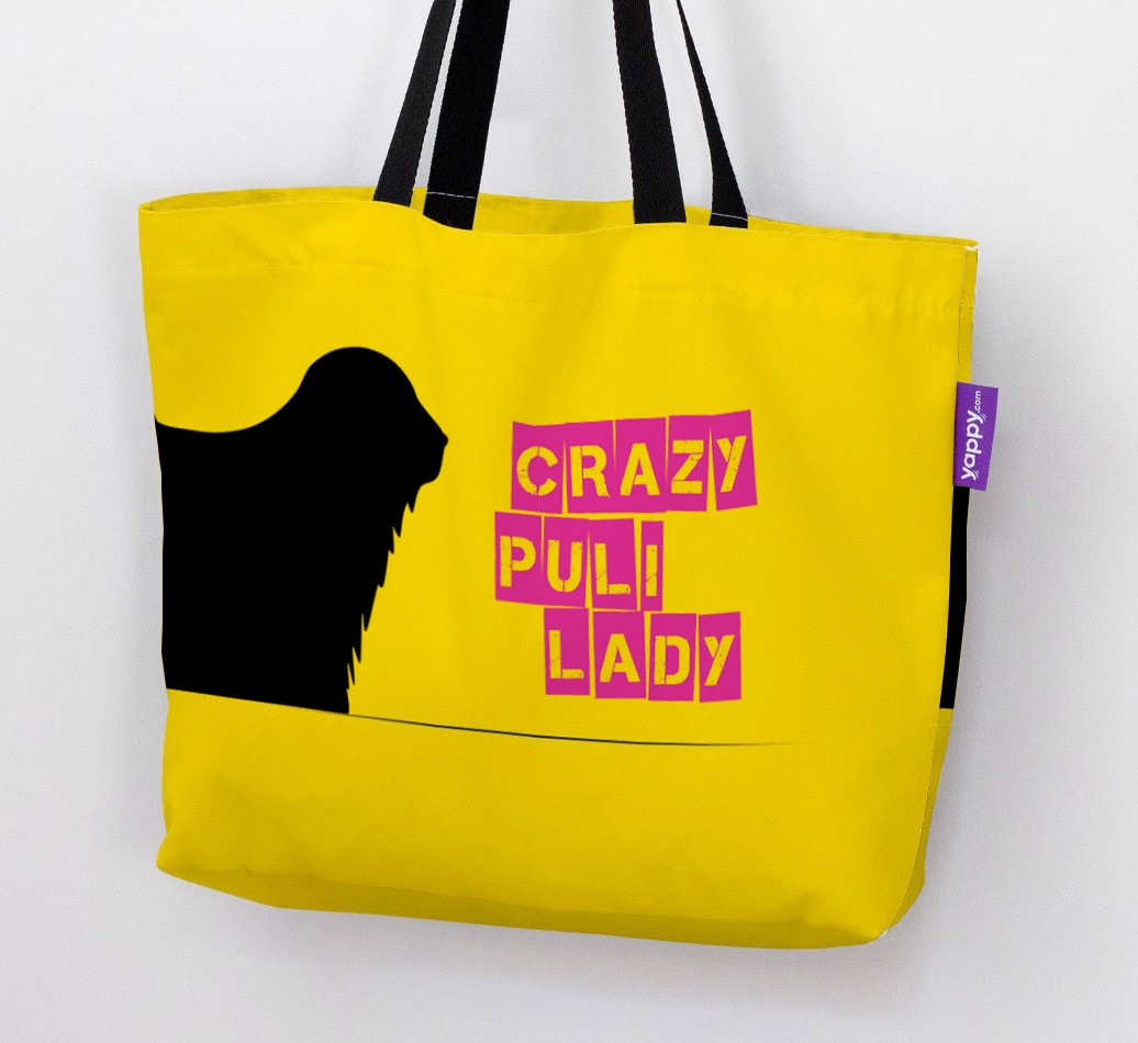 Crazy {breedShortName} Lady: Personalised Canvas Bag