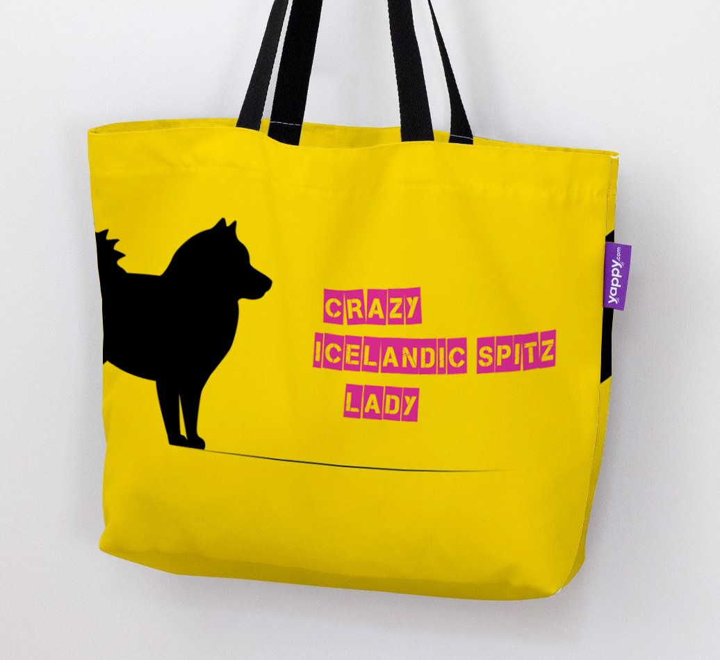 Crazy {breedShortName} Lady: Personalised Canvas Bag