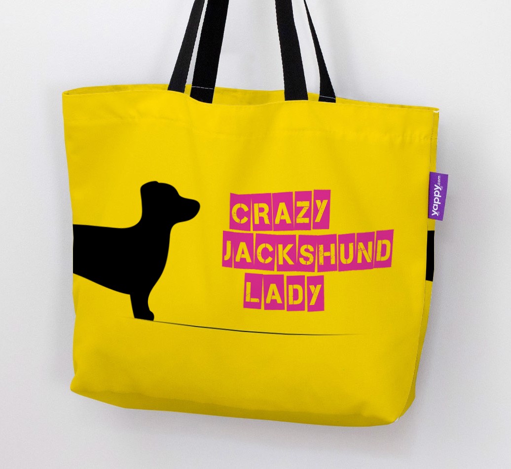 Crazy {breedShortName} Lady: Personalised Canvas Bag