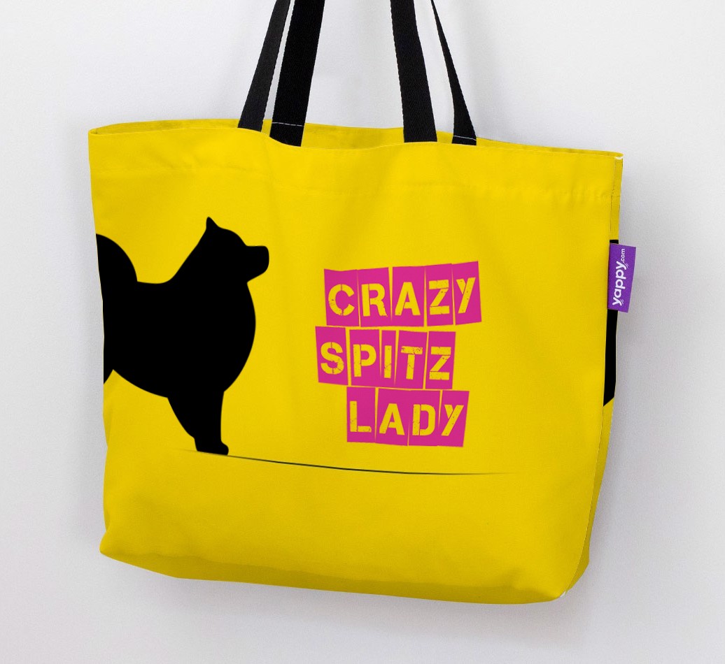 Crazy {breedShortName} Lady: Personalised Canvas Bag