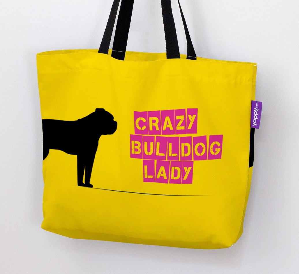 Crazy {breedShortName} Lady: Personalised Canvas Bag
