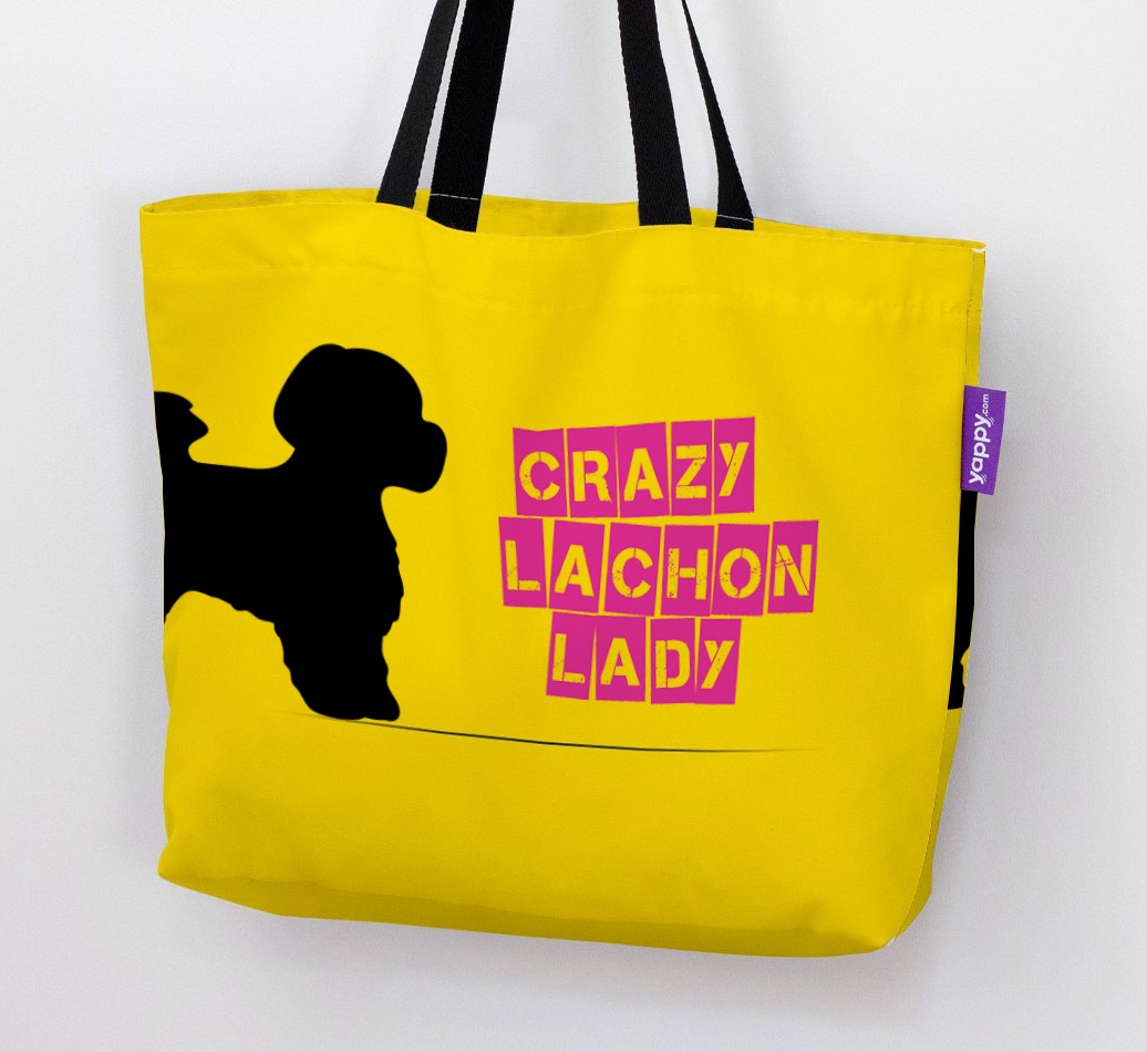 Crazy {breedShortName} Lady: Personalised Canvas Bag