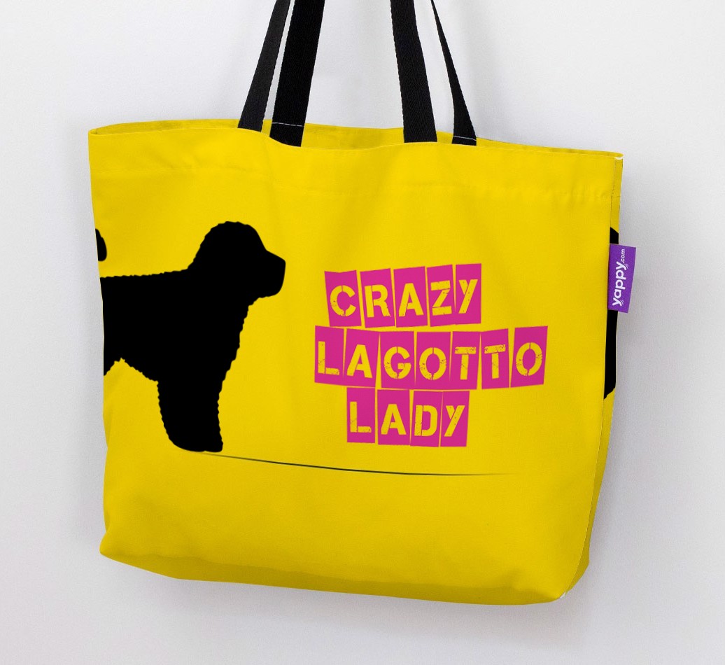Crazy {breedShortName} Lady: Personalised Canvas Bag
