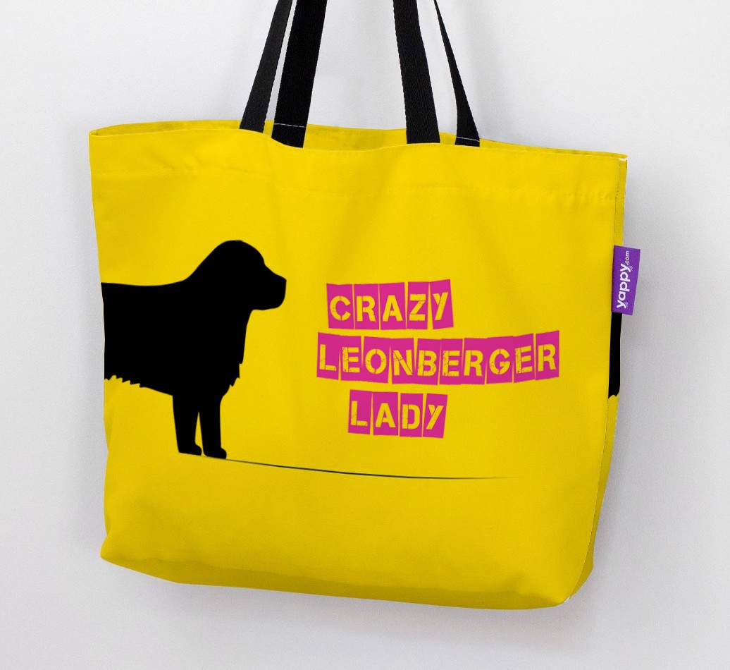 Crazy {breedShortName} Lady: Personalised Canvas Bag