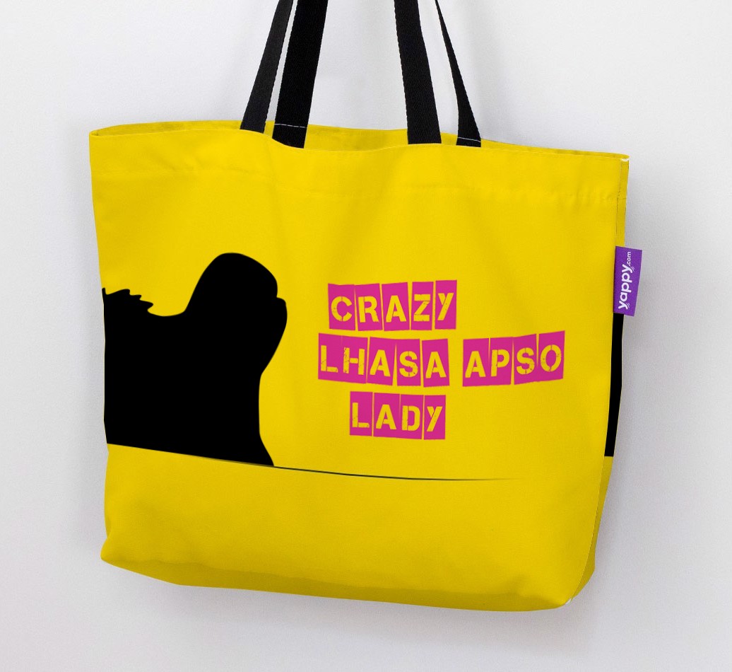Crazy {breedShortName} Lady: Personalised Canvas Bag