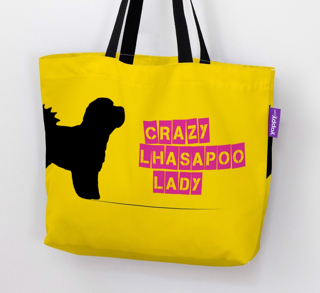 Crazy {breedShortName} Lady: Personalised Canvas Bag