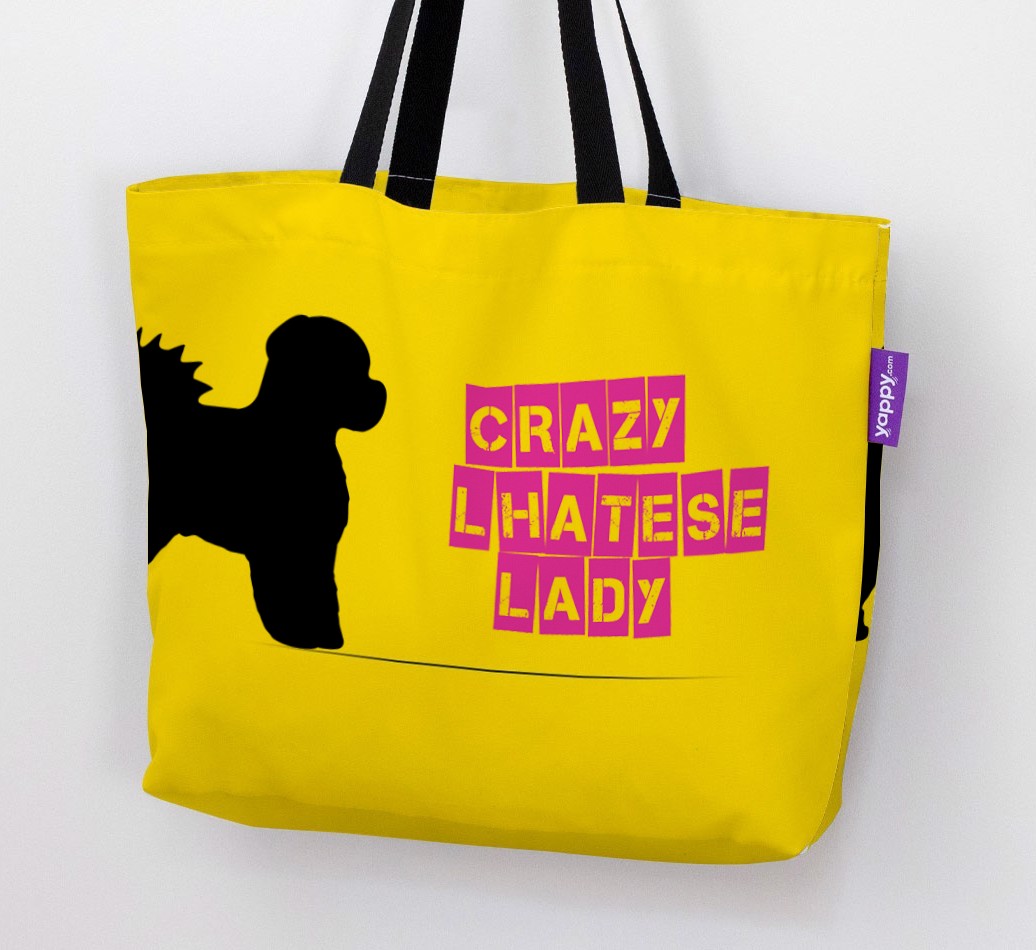Crazy {breedShortName} Lady: Personalised Canvas Bag