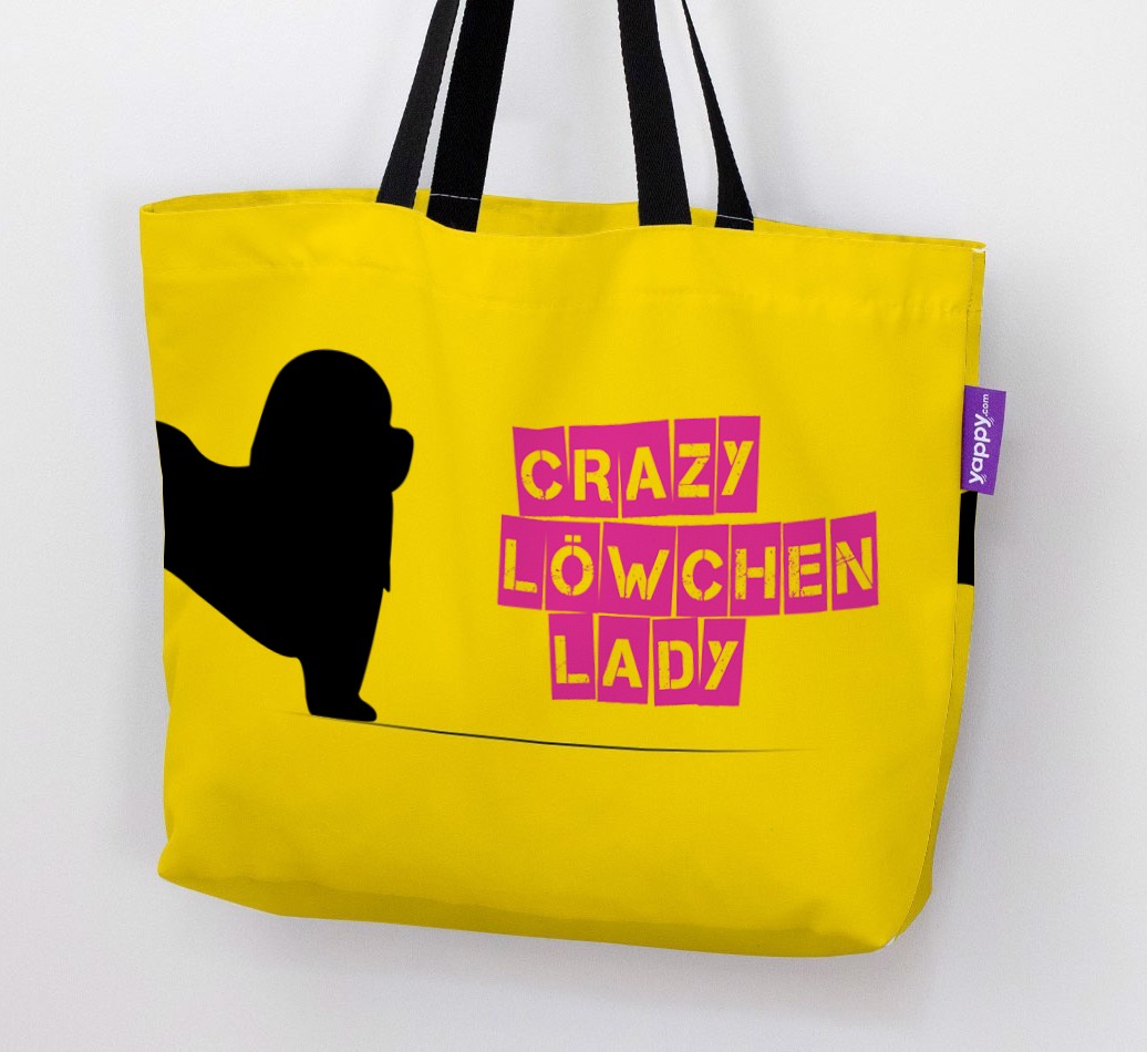 Crazy {breedShortName} Lady: Personalised Canvas Bag
