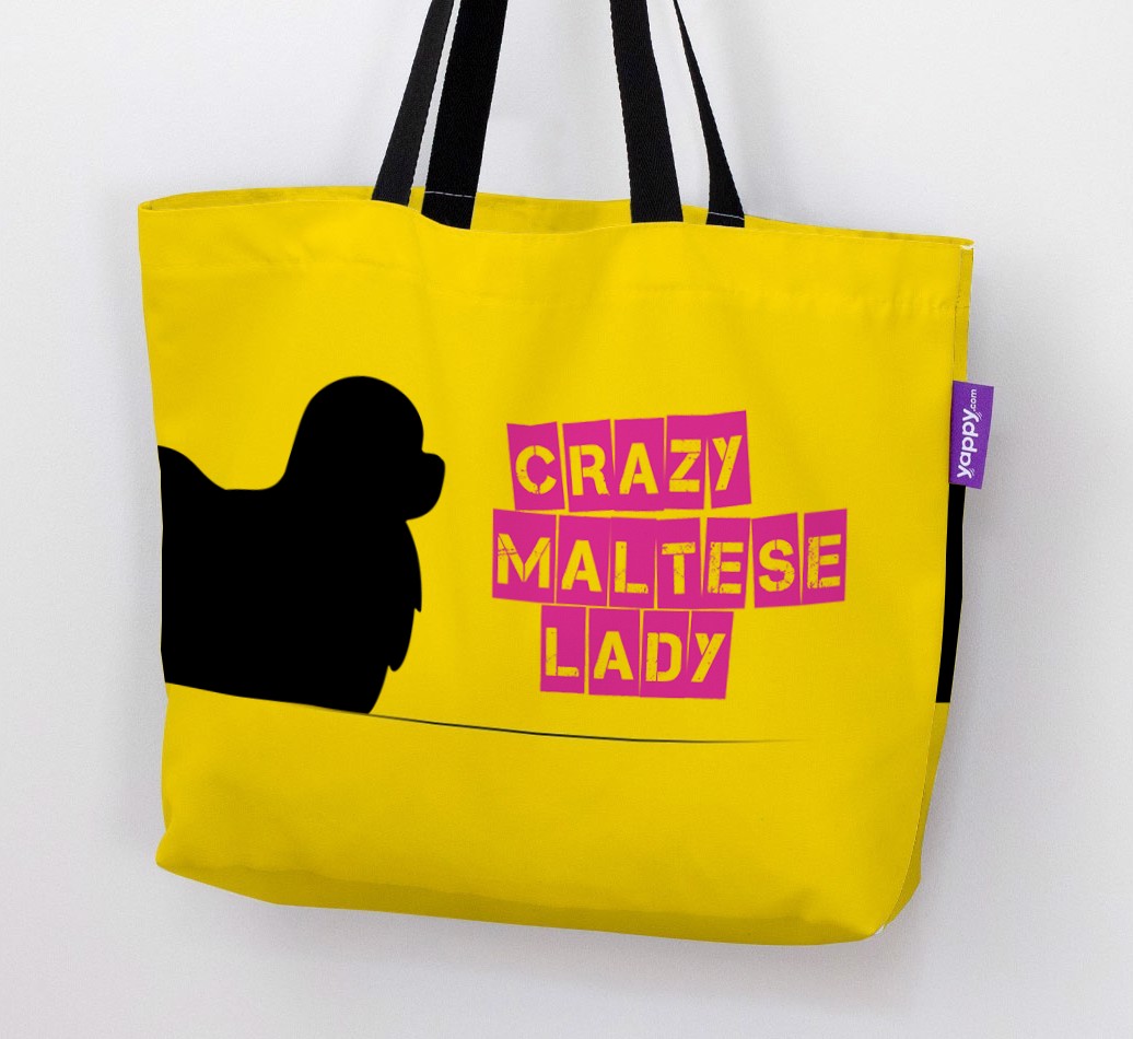 Crazy {breedShortName} Lady: Personalised Canvas Bag