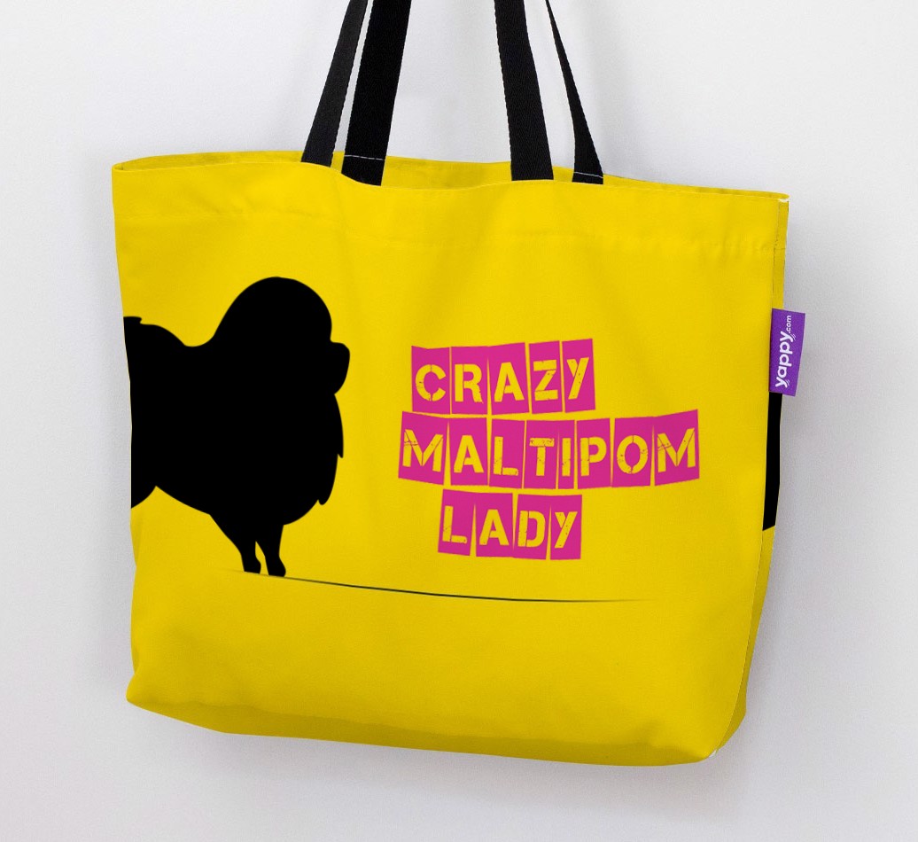 Crazy {breedShortName} Lady: Personalised Canvas Bag