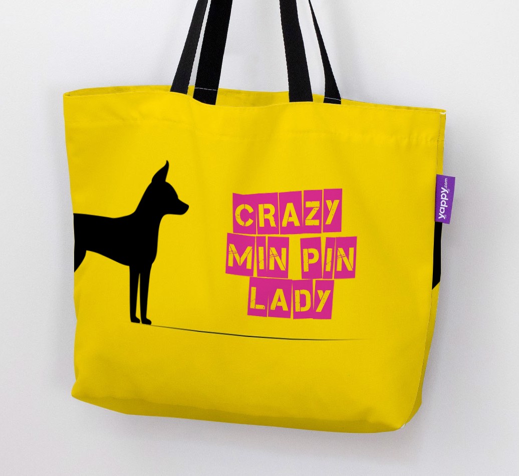 Crazy {breedShortName} Lady: Personalised Canvas Bag