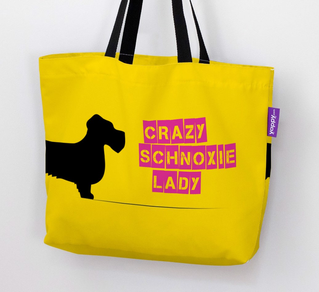 Crazy {breedShortName} Lady: Personalised Canvas Bag