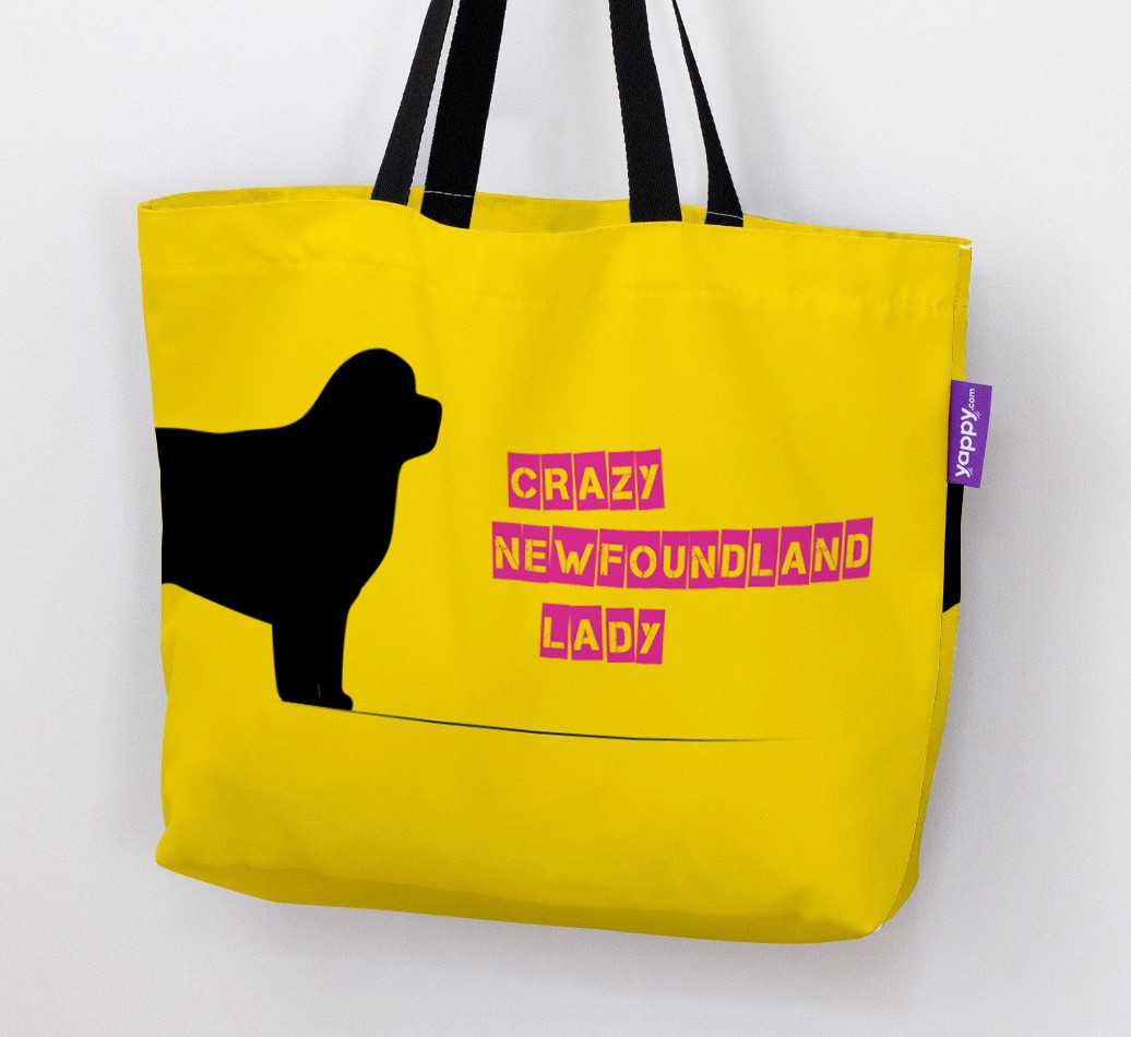 Crazy {breedShortName} Lady: Personalised Canvas Bag