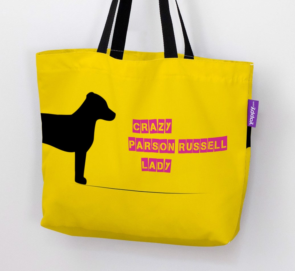 Crazy {breedShortName} Lady: Personalised Canvas Bag