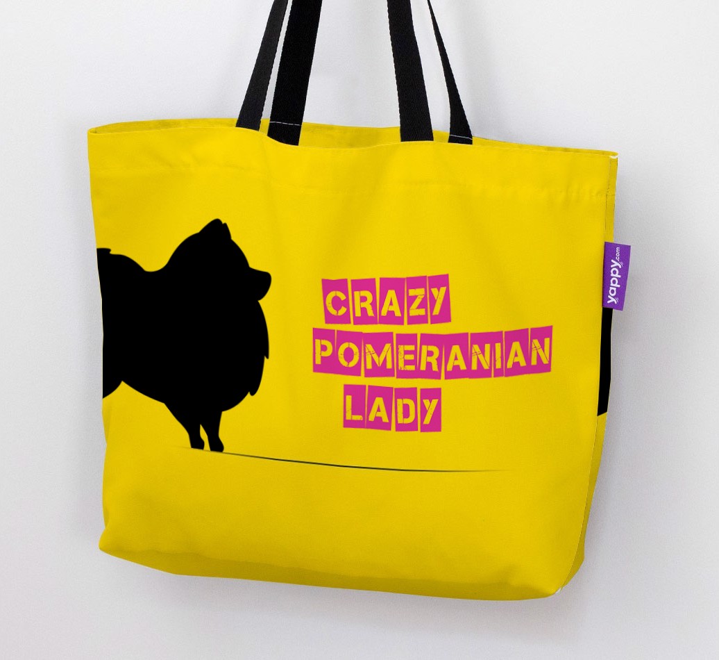 Crazy {breedShortName} Lady: Personalised Canvas Bag