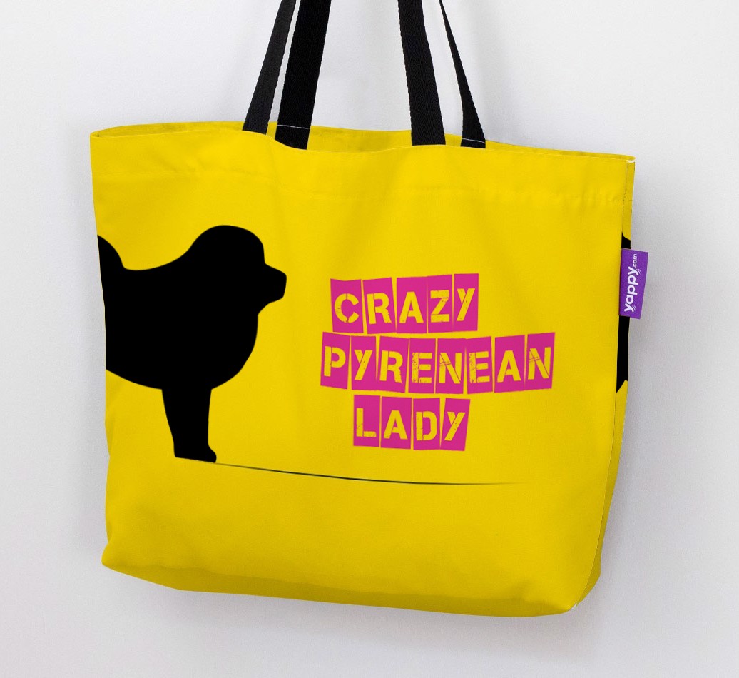 Crazy {breedShortName} Lady: Personalised Canvas Bag
