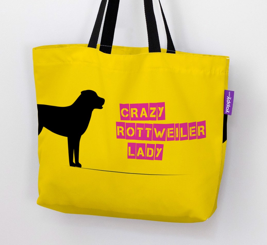 Crazy {breedShortName} Lady: Personalised Canvas Bag