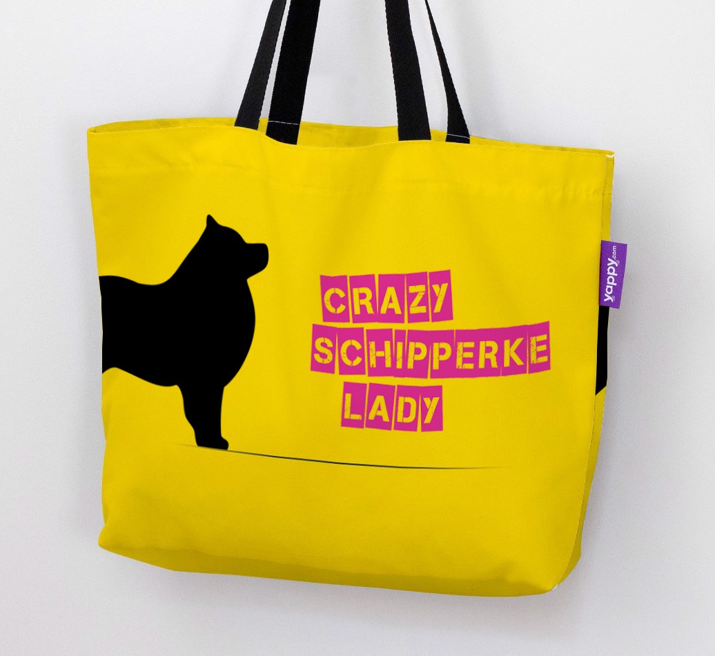 Crazy {breedShortName} Lady: Personalised Canvas Bag