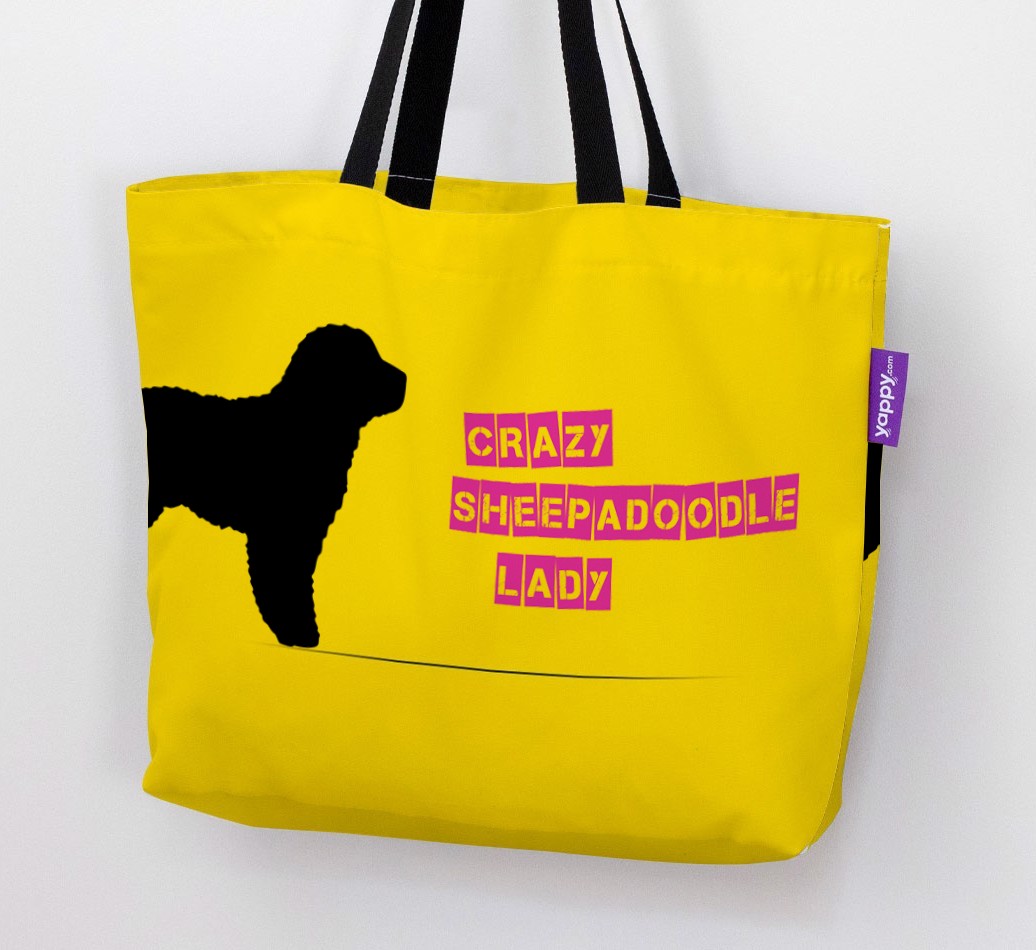 Crazy {breedShortName} Lady: Personalised Canvas Bag