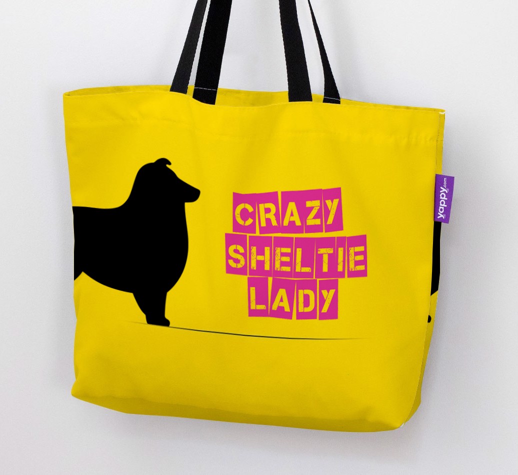 Crazy {breedShortName} Lady: Personalized Canvas Bag