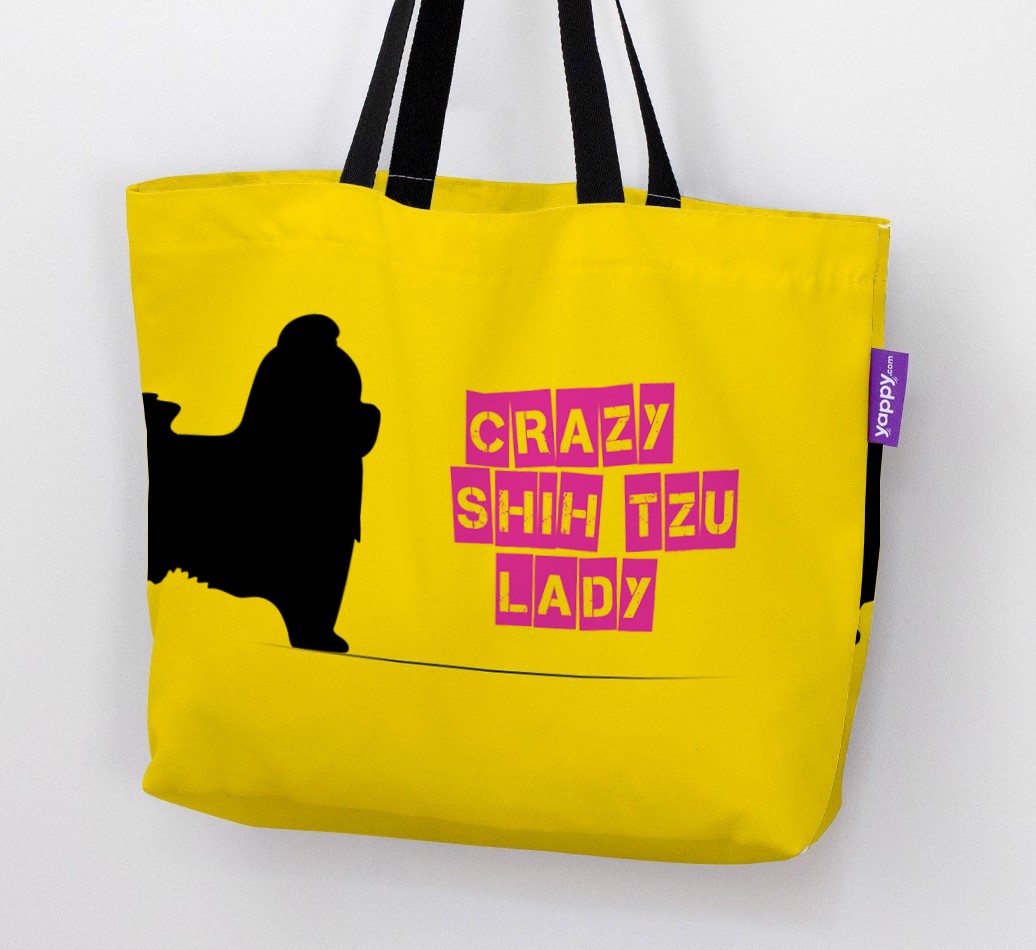 Crazy {breedShortName} Lady: Personalised Canvas Bag