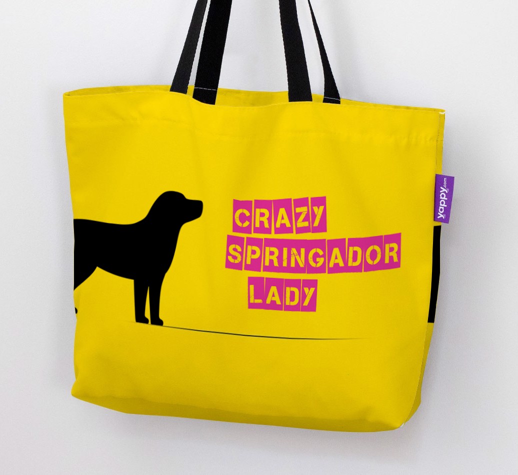 Crazy {breedShortName} Lady: Personalised Canvas Bag