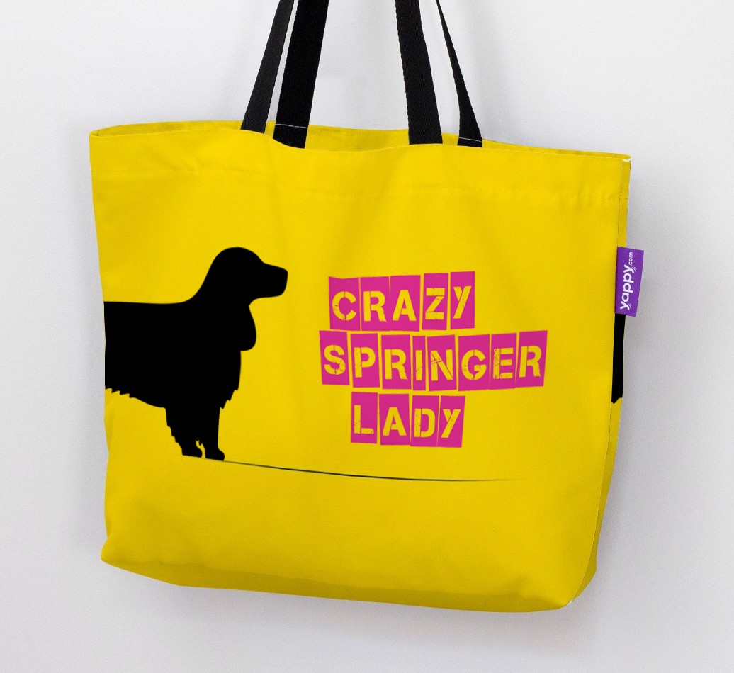 Crazy {breedShortName} Lady: Personalised Canvas Bag
