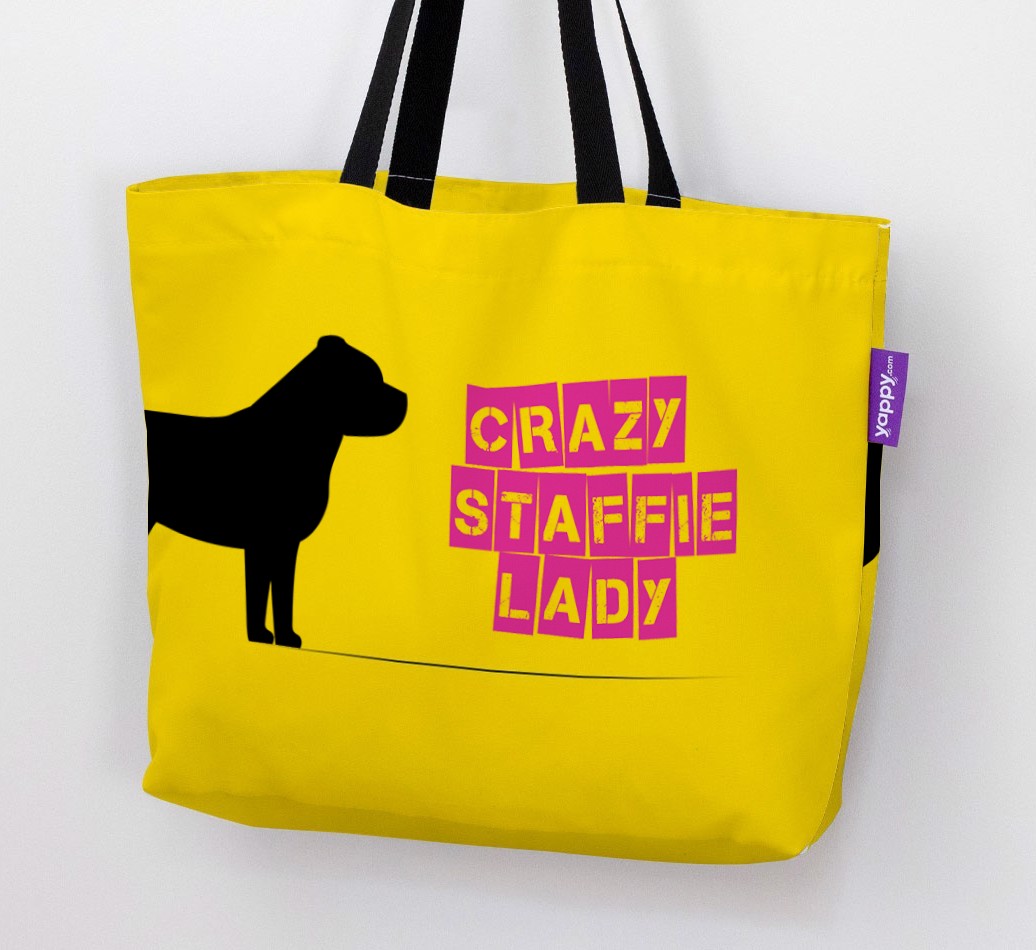 Crazy {breedShortName} Lady: Personalised Canvas Bag