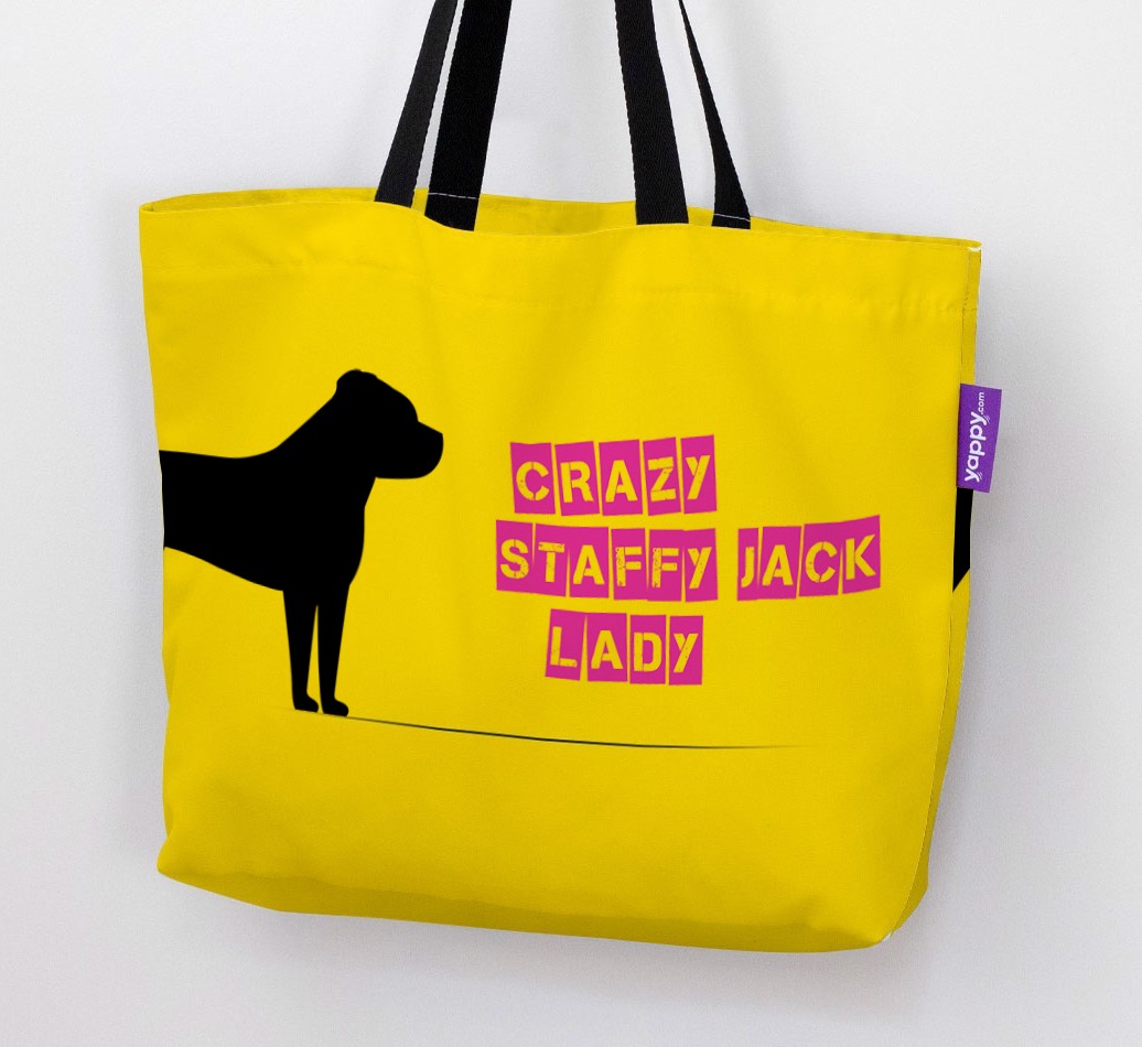 Crazy {breedShortName} Lady: Personalised Canvas Bag